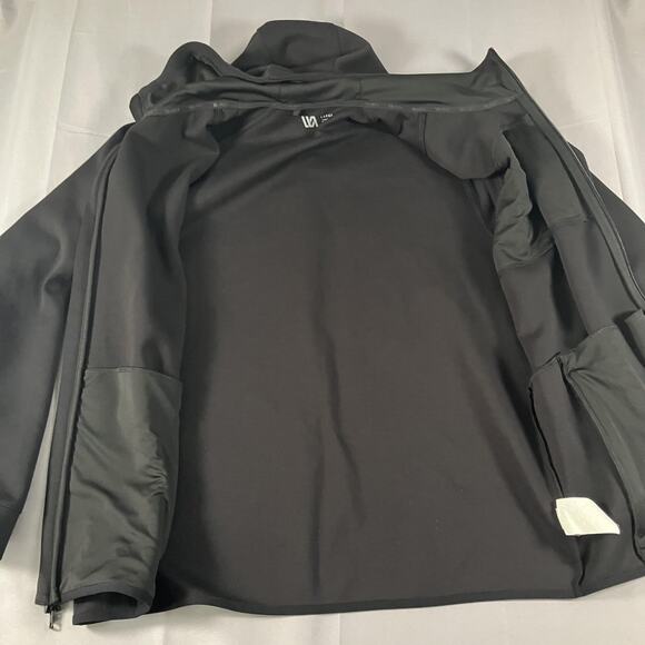 VRST Jacket Mens Large Black Soft Shell Hooded Full Zip Athletic Outdoor Logo - Picture 10 of 11